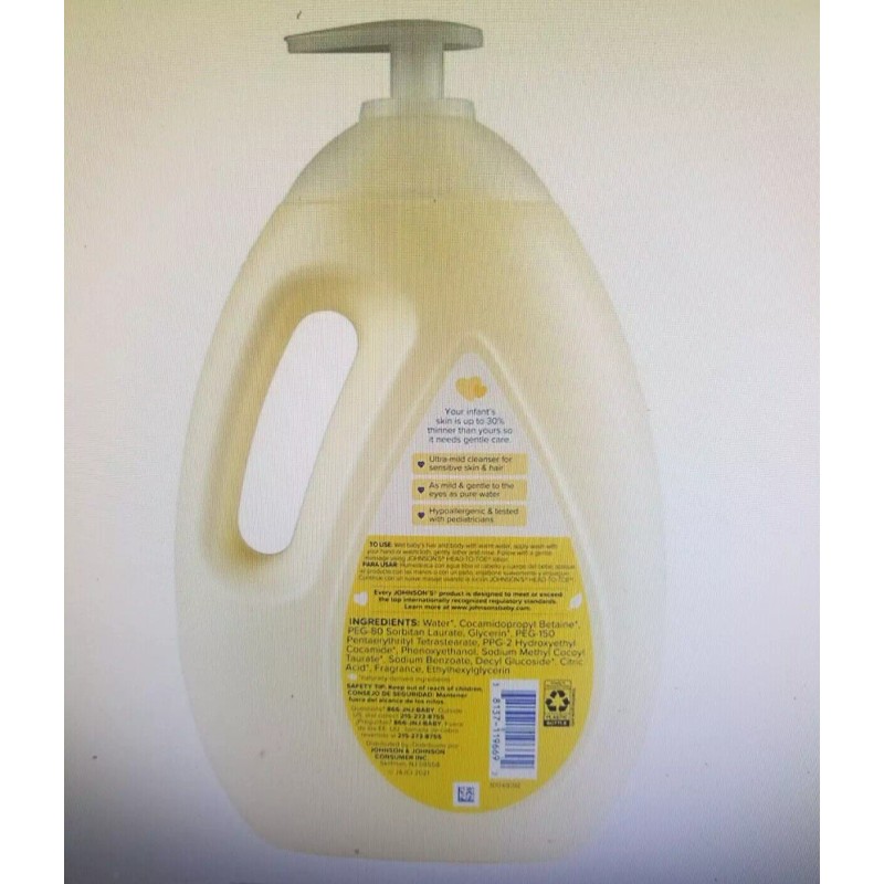 JOHNSON'S BABY SHAMPOO & WASH HEAD TO TOE (ONE-33.8 fl.