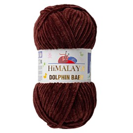 5 Ball/Skein Himalaya Dolphin Baby Yarn Each Skein 100 g 120 m Super Bulky Polyester Blanket Yarn Velvet Yarn Amigurumi Yarn (80336 Dark Brown)