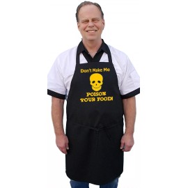 CoolAprons Novelty BBQ Aprons Don't Make Me Poison Your Food!, Humorous Cooking Gift Idea