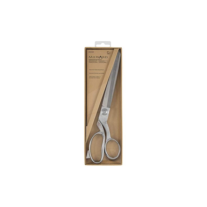 Milward Premium Steel Heavy Duty Dressmaking Shears/Scissors, 27cm/10.5in, Silver