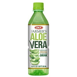 OKF Farmer's Aloe Vera Drink, Original, 16.9 Fluid Ounce (Pack of 20)