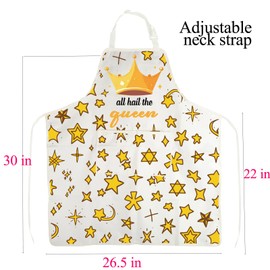 Queen Apron Queen Gifts Funny Queen Gifts of Queen Mom Apron for Wife Baking Apron Queen Chef Apron BBQ Gardening Grill Apron
