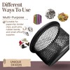 Mesh Paper Clip Holder - 4 Pcs Binder Containers for