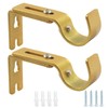 Bonsicoky 4 Pack Adjustable Curtain Rod Brackets, Gold