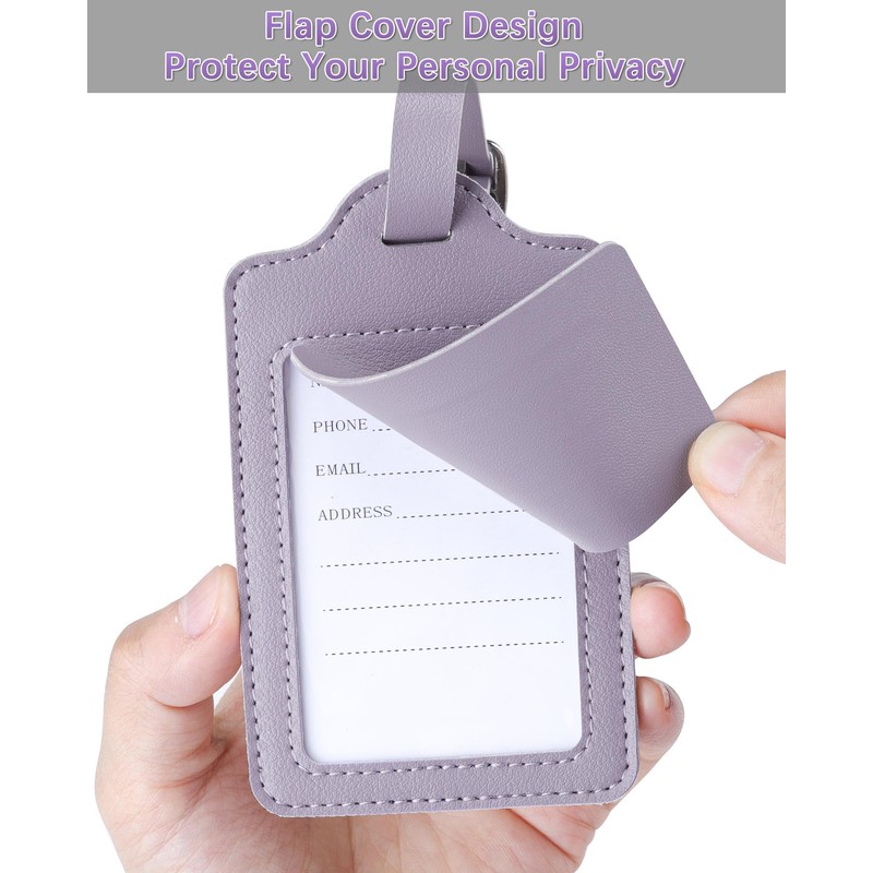 Teskyer Pack of 4 Suitcase Tags, Suitcase Tags, Air Travel,