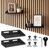 GEEKHOM Acoustic Panel Shelves 2 Pack: No Drill Floating Shelves