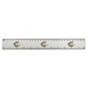 'Pearl In Oyster Shell' 30cm (12 Inch) White Plastic Ruler