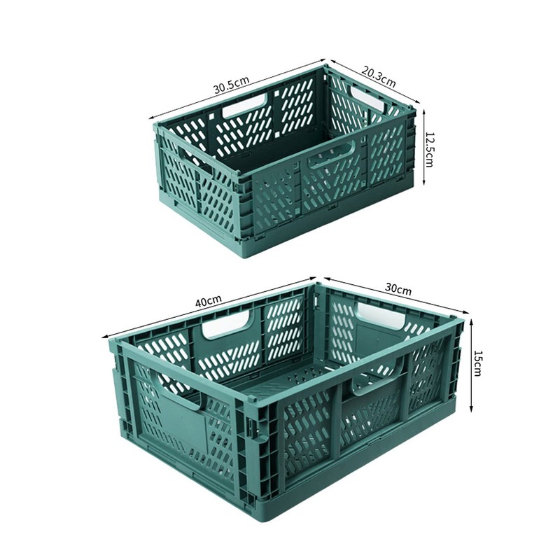 Spesh 2 Pcs Collapsible Storage Boxes Mini Storage Crates Stackable