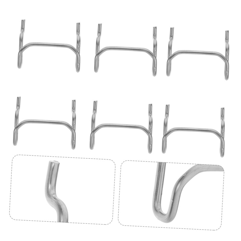 Operitacx 10pcs Heavy Duty Stainless Steel Pegboard Hooks Tool Hooks