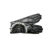 Rabbit Fur Design Leather Gloves
