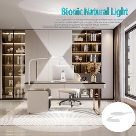 LED Desk Lamp with Clamp, Eye-Caring Desk Light with Sunshade Touch Control, Architect Lighting Gooseneck Task Lamp 25 Lighting Effect Modes Clamp Lamp for Office Workbench Drafting Live Streaming