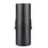 Black Empty PU Leather Makeup Brush Holder with Lid Travel