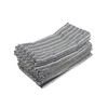 INFEI White Striped Linen Cotton Dinner Cloth Napkins - Set