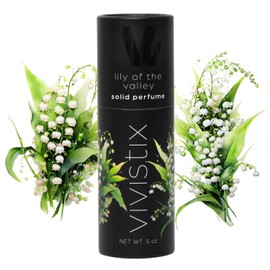 Vivistix Solid Perfume Stick | Lily of the Valley scent | Portable, clean, fresh, floral, lily of the valley travel perfume | Made in the USA | no parabens, phthalates, or preservatives