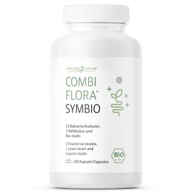 Effective Nature COMBI, Symbio – Vegetarian Capsules – Contains Präbiotisches Inulin – Organic Quality – No Additives, , ,