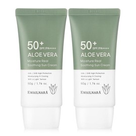 Aloe 알로에 모이스처 선크림 50ml 2개 / SPF50+ PA++++ Aloe Moisture Sun Cream 50ml 2pcs / SPF50+ PA++++
