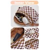 UUYUUY Checkered Crossbody Bag Large Nylon Bum Bags for Women
