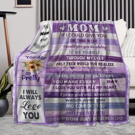 AICLIV Mom Blanket 80"X 60", Mother Gifts from Daughter Son, Best Birthday Mothers Day Present for Mom, Fuzzy Soft Warm Cozy Plush Fleece Flannel Blankets