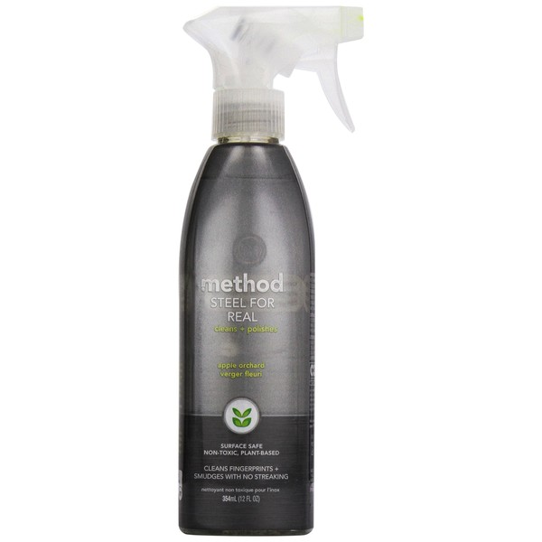 method Stainless Steel Cleaner + Polish Spray, Orchard Blossom, 12 oz