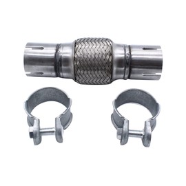 SHLPDFM Universal Flex Pipe Repair Pipe Trouser Pipe Exhaust with 2 Clamps for 50 x 100 mm/208 mm