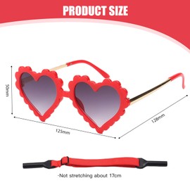 Benaewa Baby Sunglasses, Heart Sunglasses with Strap for Party, Beach