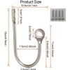 Coolnice 6 Pack Curtain Holdbacks Wall Mounted Curtain Tiebacks Hooks