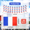 32.8ft 38 Pcs Rectangle France Flags Pennant Banner - Mini
