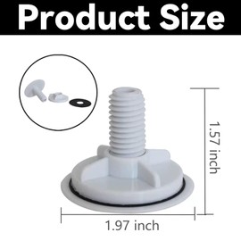 GIONAR 2 PCS Kitchen Sink Hole Covers, 50mm Stainless Steel Sink Blanking Cap, Kitchen Sink Tap Hole Stopper, Faucet Hole Cover for Bathroom & Countertop（White,49mm）