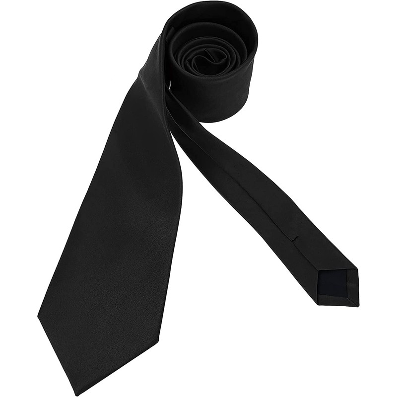 Urban Lane Funeral Tie - Mens Black Tie For Funeral