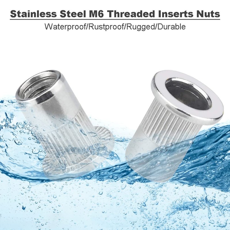 CODIRATO Pack of 80 Thread Rivet Nuts M6 Blind Rivet