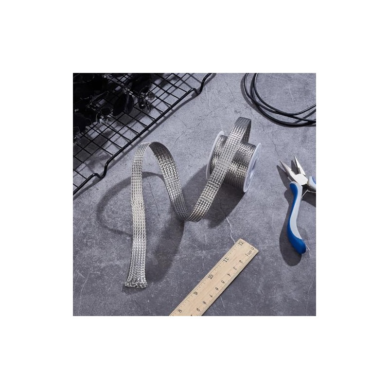 UNICRAFTALE - Funda de cable trenzado extensible de acero inoxidable