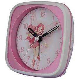 Children's Quartz Alarm Clock - Colourful Motifs - Silent Seconds Enables Smallest to Sleep Undisturbed - Incl. Snooze repeat alarm - dimensions: 95 x 95 x 45 mm.
