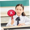KICHOUSE 2Pcs Handheld Voting Paddle Classroom Voting Board Design for