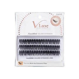 V Luxe by I-ENVY Faux Mink Volume Extension Cluster Lash LONG, Mink-like Extension Fiber, Seamless DIY Application
