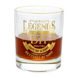 Pavilion Gift Company - 1977-8 Oz Old Fashioned Rocks Glass Drinkware Cup Birthday Milestone Party Birth Year