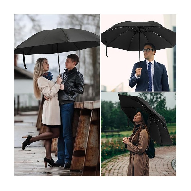 ALLBASA Automatic Folding Folding Umbrella - Windproof, Lightweight & Compact