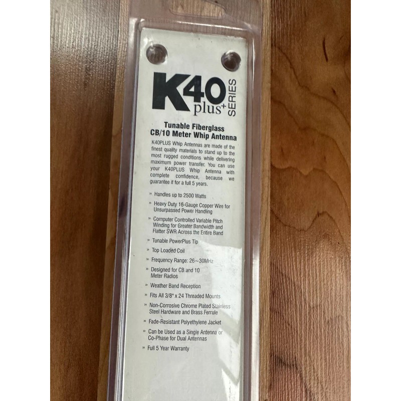 K40 NEW K40 T400PLUS 4' Top Loaded 2500 Watt CB/10-Meter