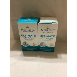 Nordic Naturals 2x Nordic Naturals Ultimate Omega 1280mg 60 Softgels Each Exp7/26 And Up Dam Box
