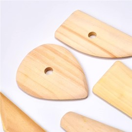 5Pcs Legno Ceramica Argilla Costole di Ceramica di Legno Potter Costola Ceramica Argilla Scultura Raschietti Ceramica Costole Strumenti Ceramica Costole Strumenti di Taglio Ceramica e Ceramica