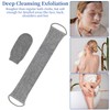 3 PCS Natural Bamboo Fibre,Dual-Sided Loofah Back Scrubber for Shower