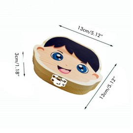 Caja para guardar dientes de bebé, caja organizadora de dientes de madera para niños para dientes de leche de bebé, caja de dientes de bebé con personalidad, diseño de dibujos animados para niños