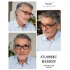 Eyekepper 12-Pack Classical Rectangular Reading Glasses for Men Spring Hinges