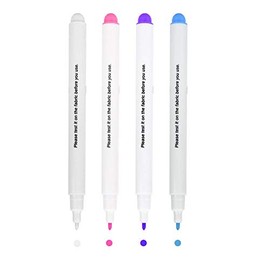 4-Piece Water Erasable Fabric Marker Pen, Disappearing Ink Temporary Marker Pen for Sewing Fabrics and Fabrics