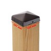 2x Pyramid Post Caps Black Powder-Coated Steel 101 x 101