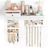 VINAEMO Jewelry Organizer Hanging Wall Mounted Jewelry Holder with Rustic