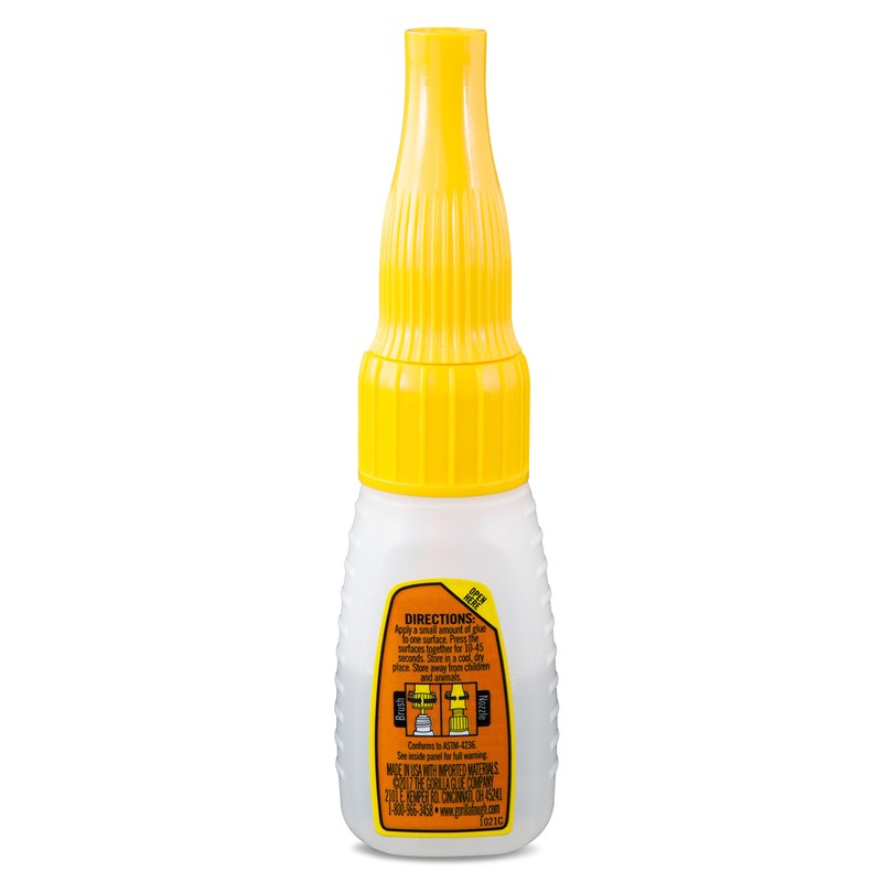 Gorilla Super Glue with Brush & Nozzle Applicator, 10 Gram,