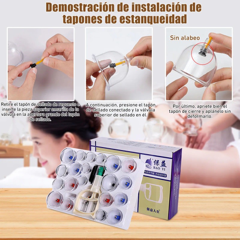 Ventosas De Vacío 24pcs Relajan La Espalda Y El Cuerpo