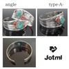 Jotml Men's Bangle, Turquoise Accessories, Indian Jewelry, Leaf Pattern, Bohemian,