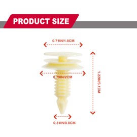 25pcs Front Door Trim Panel Retainers Clips 1982 Car Retainers Clips Hole 10153057 Stem Diameter 8mm