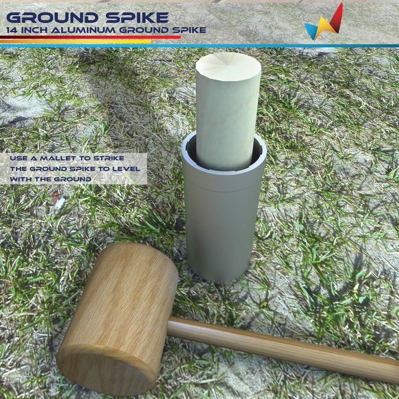 Windscreen4less Ground Spikes Post Anchor for Garden Patio Temporary Fence